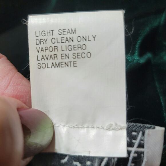 K.C. Spencer New York Green Velvet Dress Size 22 - Picture 5 of 5